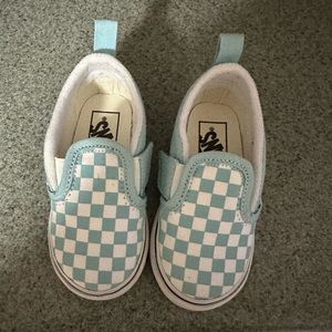 Toddler VANS blue and white checkered